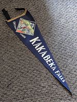 Full view of blue Kakabeka Falls pennant