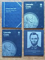 Front covers of four Whitman Lincoln cent albums