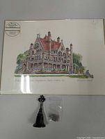 Overall lot with sealed print, bell, pin
