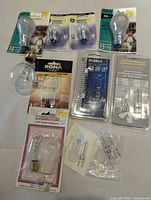 Full lot overview showing all packaged and loose bulbs