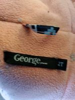 George brand size tag on peach fleece lining
