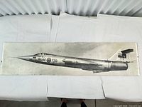 Full view of mounted print showing entire aircraft profile