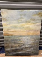 Front view of seascape canvas showing full artwork and signature