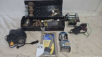 Overall lot view showing all towing items and packaging