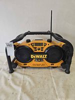 Front view showing overall radio, speakers, frame and antenna