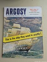 Front cover displaying title, date and sailing ship artwork