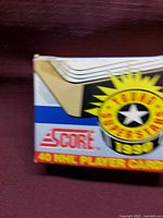 Front corner of sealed 1990 Score Young Superstars box