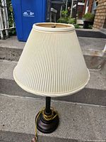 Full view of lamp with shade attached