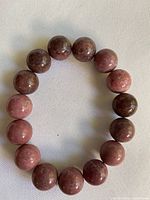 Full view of rhodonite bead bracelet