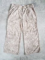 Full view of the camouflage baggy denim jeans front side