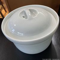 butter bell assembled, lid on bowl