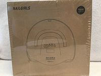 Front of sealed box showing NailGirls SUN Q9Plus lamp outline and 168 W marking
