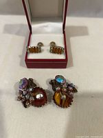 Front view showing both earring pairs