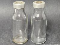 front view of both glass shakers showing bodies and lids