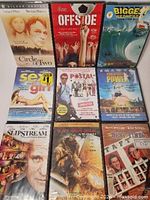 Front view showing all nine DVD covers