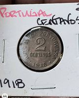 Obverse with 2 CENTAVOS and 1918 date in flip
