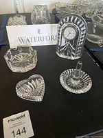 Group shot of all four Waterford crystal pieces