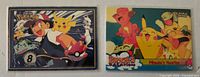 Both Topps widescreen Pokémon cards in sleeves, showing fronts