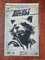 Front view of bagged Rocket Raccoon #5 variant comic