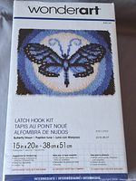 Front of sealed Wonderart Butterfly Moon latch hook kit box