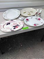 All items on table displaying patterns and shapes