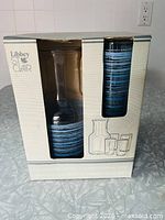 Boxed Libbey St. Clair carafe set front view