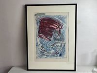 Front view of framed artwork showing entire piece