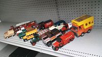 Group shot of all vehicles on shelf
