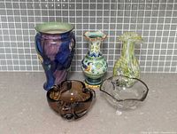 Group shot of all five items on countertop