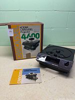 Projector, box and manual overview