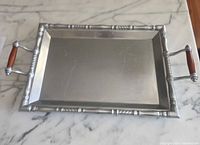 Top view of entire tray on marble surface