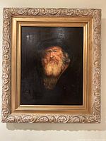 Front view framed oil painting