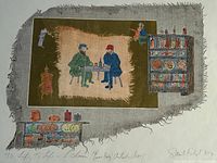 Full view of signed etching showing entire composition and margins