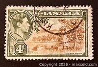 front of stamp showing design, denomination and postmark