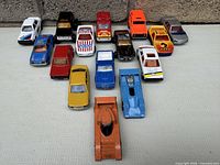 All 15 cars arranged in V formation