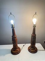 Both lamps illuminated to show working condition and design