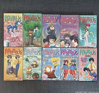 Front covers of ten Ranma 1/2 Season 3 VHS tapes
