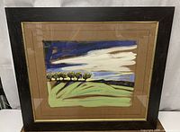 Front view of framed Apple Orchard painting