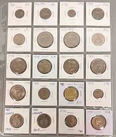 Full binder sheet showing 20 coin flips front view