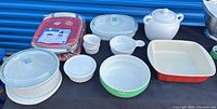 Group overview of all dishes on table
