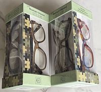 Two sealed KEO blue light glasses boxed sets