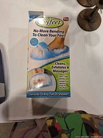 Front view of EasyFeet retail box showing product and branding
