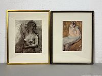 Both framed Picasso prints side by side