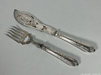 Full view of fish knife and fork