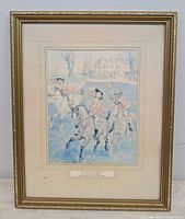 Full view of framed print showing artwork, mat, and frame