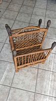 full view wicker magazine rack front angle