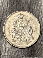 Reverse showing 1973 date and Coat of Arms design