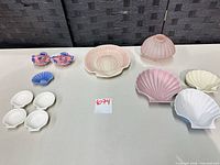 Entire lot laid out showing all ceramic shell pieces