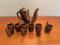 full set: decanter and six matching cups