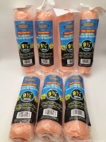 Six packaged roller sleeves front and back views showing labels